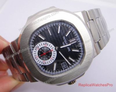 Replica Watch Patek Philippe Nautilus All Stainless Steel Black Face